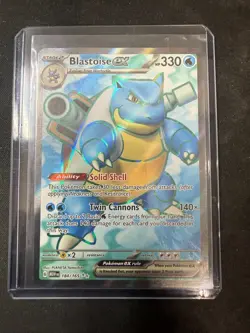 Pokemon Blastoise Ex 151 184/165 Pokemon Scarlet and Violet Collection Card NM - Image 1