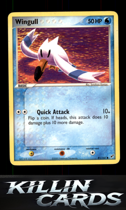 Wingull 81/107 Pokemon Common Deoxys Card LP - Image 1