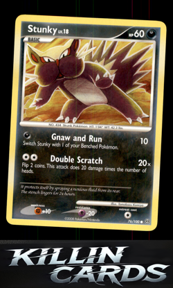 Stunky 76/100 Pokemon Common Majestic Dawn Card LP - Image 1