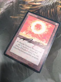 Sol Ring German FBB Vintage MTG: Magic The Gathering MP Signed by Mark Tedin - Image 3