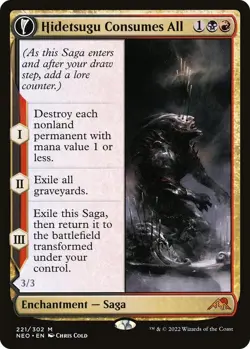 Hidetsugu Consumes All (M) #221 Kamigawa: Neon Dynasty MTG NM - Image 1