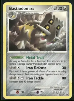 Bastiodon 20/127 Rare Platinum Pokemon Moderately Played - Image 1