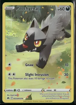 Poochyena GG33/GG70 Holo Crown Zenith Galarian Gallery Pokemon NM - Image 1