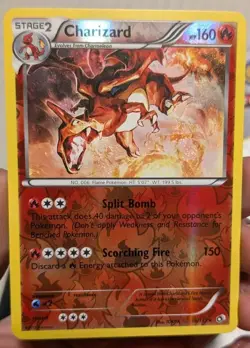 Pokemon TCG Charizard 19/113 Legendary Treasures Reverse LP+/NM - Image 1