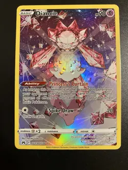 Pokemon TCG Diancie Crown Zenith: Galarian Gallery Holo Rare Card GG13/GG70 - Image 1