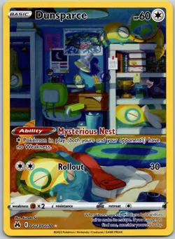 Dunsparce GG23/GG70 Ultra Rare Crown Zenith Galarian Gallery Near Mint - Image 1