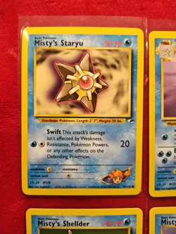 Pokemon Misty Card Lot (9) Gym Heroes Psyduck Starmie Staryu Seaking WOTC - Image 2