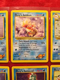 Pokemon Misty Card Lot (9) Gym Heroes Psyduck Starmie Staryu Seaking WOTC - Image 4