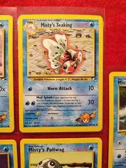 Pokemon Misty Card Lot (9) Gym Heroes Psyduck Starmie Staryu Seaking WOTC - Image 5