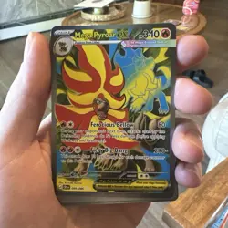 Mega Pyroar EX 099/086 BREAKthrough Holo Secret Rare Pokemon TCG 2015 - Image 1