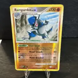 Rampardos 13/127 RARE Pokemon TCG MP Moderately Played Platinum Reverse Holo - Image 1