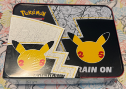 Pokemon TCG:25th Anniversary Celebrations Treasure Chest Lunchbox Tin NEW/SEALED - Image 2