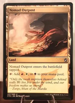 MtG Nomad Outpost Khans of Tarkir Regular NM - Image 1