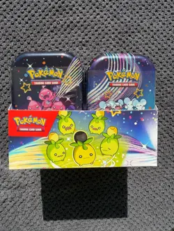 Pokemon TCG Paldean Fates Mini Tin Display Sealed Case (10 Tins) Factory Sealed - Image 1