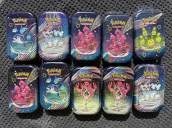 Pokemon TCG Paldean Fates Mini Tin Display Sealed Case (10 Tins) Factory Sealed - Image 3