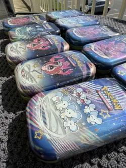 Pokemon TCG Paldean Fates Mini Tin Display Sealed Case (10 Tins) Factory Sealed - Image 4