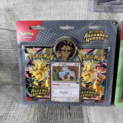 Set of 2 Pokemon TCG Ascended Heroes Erika and Larry Blister Pack Sealed - Image 2