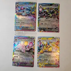 Nintendo Pokemon TCG Prismatic Evolutions 4 Lot Glaceon/Umbreon/Espeon/Jolteon … - Image 1