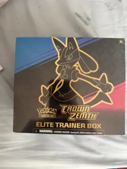 Pokemon TCG Crown Zenith Elite Trainer Box Sealed - Lucario, 2023, English - Image 1
