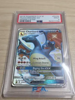 2019 Pokemon Sun Moon Hidden Fates SV49 Charizard GX PSA 9 62377732 - Image 4