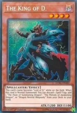 The King of D. - LCKC-EN107 - Secret Rare - 1st Edition - Lightly Played - Image 1