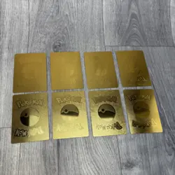 Pokemon Fan Art Pikachu Collection Card Bundle 8x Cards Shiny Foil Gold - Image 4
