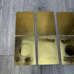 Pokemon Fan Art Pikachu Collection Card Bundle 8x Cards Shiny Foil Gold - Image 5