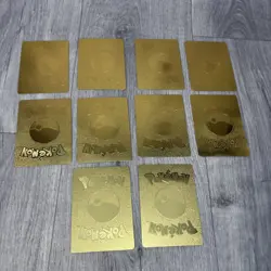 Pokemon Fan Art Pikachu Collection Card Bundle 10x Cards Shiny Foil Gold - Image 5