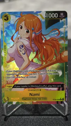 One Piece Nami Card ST29 008 Full Art Starter Deck 29 Egghead Foil English - Image 1