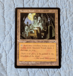 MTG Ancient Tomb Tempest Regular Uncommon Land #315 English 1997 - Image 1