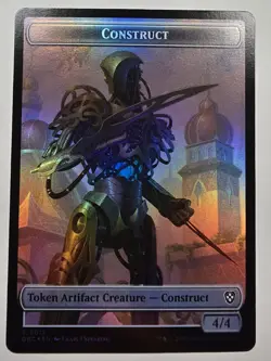 Construct (0012) / Golem (0013) Double-Sided Token Commander: Aetherdrift Foil - Image 1