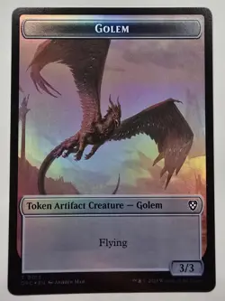 Construct (0012) / Golem (0013) Double-Sided Token Commander: Aetherdrift Foil - Image 2