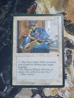 MTG Hand of Justice (HP) Fallen Empires Magic the Gathering - Image 1