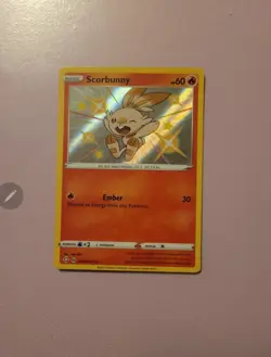 Pokemon TCG Scorbunny SV015/SV122 Holo Rare Shiny Vault Shining Fates - Image 1