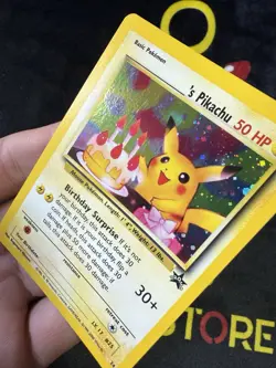 Pokemon Card Pikachu Birthday 24 Holo Black Star Promo NEAR MINT- Wizard ENG - Image 4
