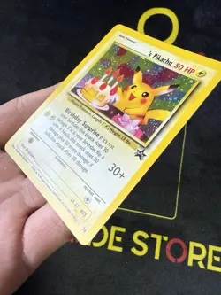 Pokemon Card Pikachu Birthday 24 Holo Black Star Promo NEAR MINT- Wizard ENG - Image 5