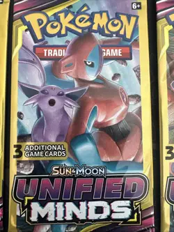 Pokemon Sun & Moon Unified Minds 3 Card Booster Pack - 4 Packs - Art Set - Image 3