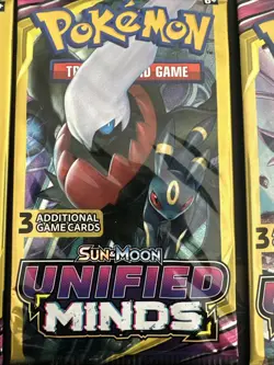 Pokemon Sun & Moon Unified Minds 3 Card Booster Pack - 4 Packs - Art Set - Image 4