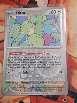 Ditto Reverse Holo NM 132/165 Scarlet & Violet 151 Pokemon Card - Image 1