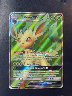 Pokemon TCG Leafeon GX Ultra Prism Holo Card 139/156 Full Art Ultra Rare - Image 1