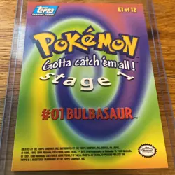 1999 Topps Nintendo Bulbasaur E1 Of 12 Stage 1 Card - Image 2