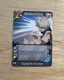 UNIVERSUS MY HERO ACADEMIA 2021 Aggressive Temper Jasco Games LLC Card Game - Image 1