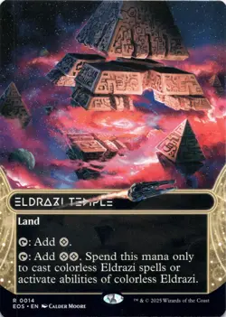 Eldrazi Temple (0014) (Borderless) Edge of Eternities: Stellar Sights Magic MTG - Image 1