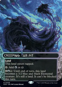 Creeping Tar Pit (09) (Borderless) Edge of Eternities: Stellar Sights Magic MTG - Image 1
