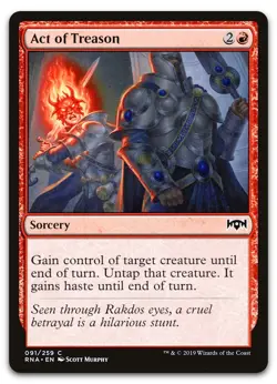 Act of Treason #91 (NM) Ravnica Allegiance RNA Magic MTG - Image 1