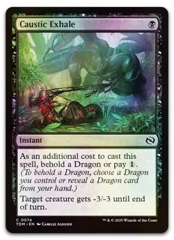 Caustic Exhale #74 (Foil) (NM) Tarkir Dragonstorm TDM Magic MTG - Image 1