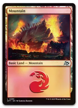 Mountain (0286) #286 (Foil) (NM) Aetherdrift DFT Magic MTG - Image 1