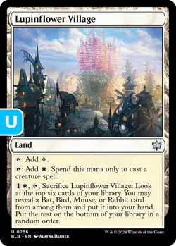 MTG Lupinflower Village BloomBurrow Uncommon Land NM - Image 1