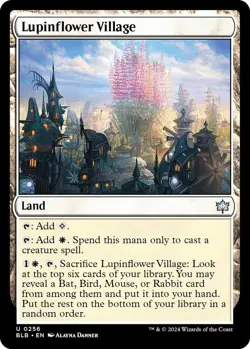 MTG Lupinflower Village BloomBurrow Uncommon Land NM - Image 2