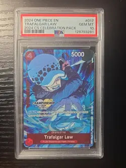 One Piece 2024 #017 Trafalgar Law CS Celebration Pack PSA 10 *Low Pop* GEM MINT - Image 1